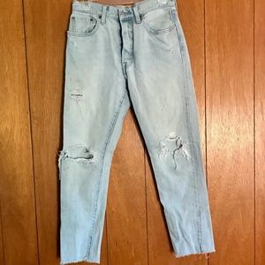 Levi's 501 High waisted ripped Jeans